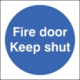 Fire Door Keep Shut Sign - Self-Adhesive Vinyl - 80 x 80mm - 21610B