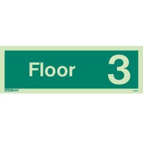 Jalite 4730PT Photoluminescent Third Floor Identification Sign