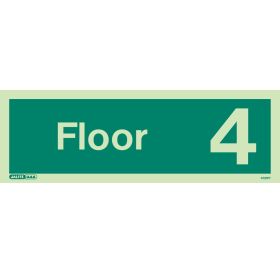 Jalite 4731PT Photoluminescent Forth Floor Identification Sign