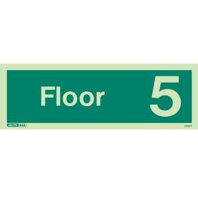 Jalite 4732PT Photoluminescent Fifth Floor Identification Sign