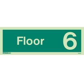 Jalite 4733PT Photoluminescent Sixth Floor Identification Sign