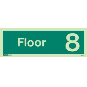 Jalite 4735PT Photoluminescent Eigth Floor Identification Sign