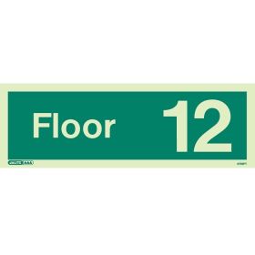 Jalite 4739PT Photoluminescent Twelfth Floor Identification Sign