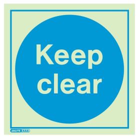 Jalite 5110C Keep Clear Photoluminescent Sign - 150 x 150mm