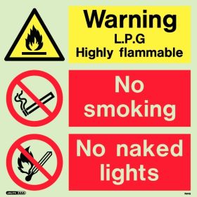 Jalite 7541Q Warning L.P.G. Highly Flammable Sign