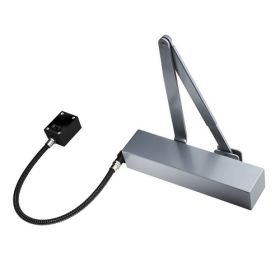 Exidor 9870-SQ Electro-Magnetic Door Closer 24V DC - Silver Finish Version - Square Cover