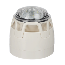 KAC CWSS-WW-S5 ENScape Sounder Beacon Strobe - White With Clear Lens - Shallow Base