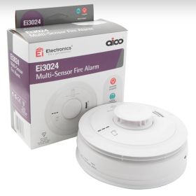 Aico Ei3024 Mains Interlinked Optical Smoke & Heat Multisensor Detector With 10 Year Lithium Battery Backup