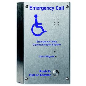 C-Tec EVC302S Handsfree Duplex EVC Disabled Refuge Stainless Steel Outstation - Surface Mounted