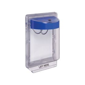 STI-1200-B Stopper II Flush Mounted Break Glass Cover - Blue Hood