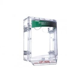 STI-1230-G Stopper II Surface Mounted Break Glass Cover - Green Hood