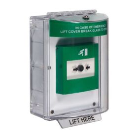 STI-13610EG Green Enviro Stopper With Emergency Exit Label