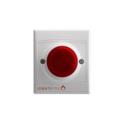 Vimpex 10-1110WFR-S Identifire Sounder VID Beacon - White Body Red Lens - Flush Mounted Version