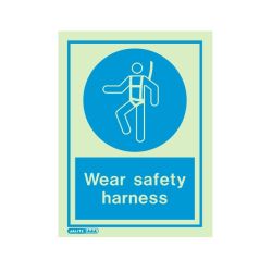 Jalite 5030D Wear Safety Harness Sign - Photoluminescent - 150 x 200mm