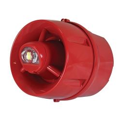 C-Tec CA433A/DR CAST Hi-Output Addressable Wall VAD & Sounder - Red - Deep Base