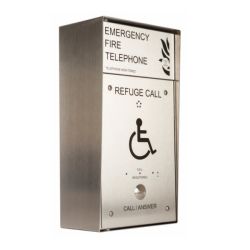 Cameo Systems CRT/SSS/R Combined Surface Mount Stainless Steel Disabled Refuge & Fire Telephone - Radial Wired