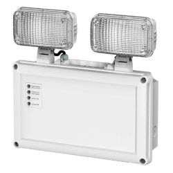 Channel E/GU32/IP65/ST/LI Twin Flood LED Emergency Light Fitting - IP65 Rated