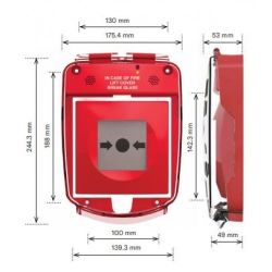 Vimpex SG2-F-R Smart+Guard 2 Flush Mounting Manual Call Point Cover