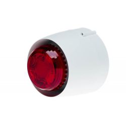 Cranford Controls VCL-SB-WB/RL Vocalarm Sounder Beacon - Shallow Base White Body Red Lens (508-017)