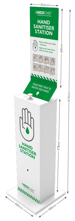 Floor Standing Hand Sanitisation Station